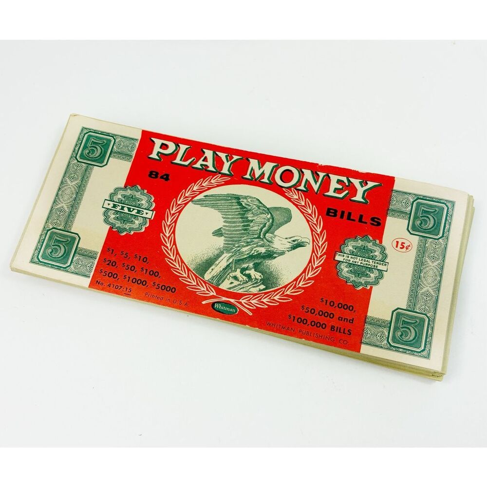VTG Mid-Century Play Money American Dollar Bills